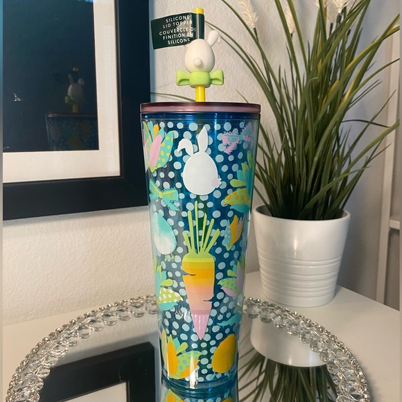 Starbucks Other - NWT Starbucks Collector Silicone Rabbit Topper Tumbler 24oz